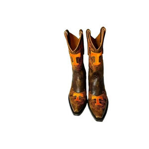 Gameday university of Tennessee vols brown distressed cowgirls boots for women